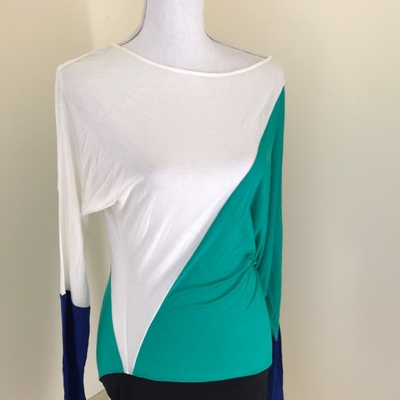 NWT! BCBGMAXAZARIA Size S color block laheld dress - Picture 3 of 8